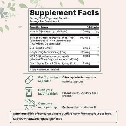 Telora Cúrcuma Pro 1000mg (Pack de 120 Cápsulas)