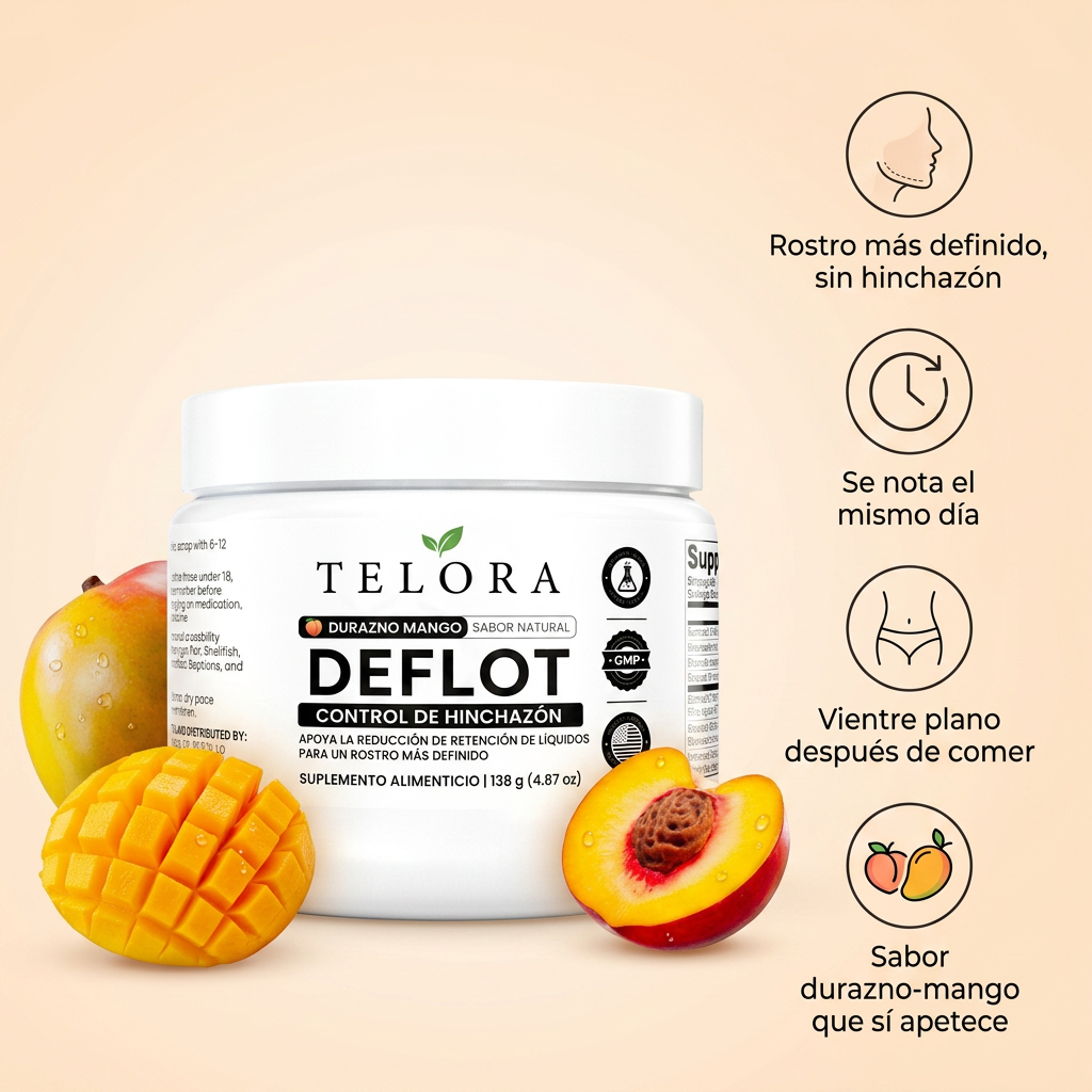 Telora Deflot — Desinfla el Rostro y Aplana el Vientre