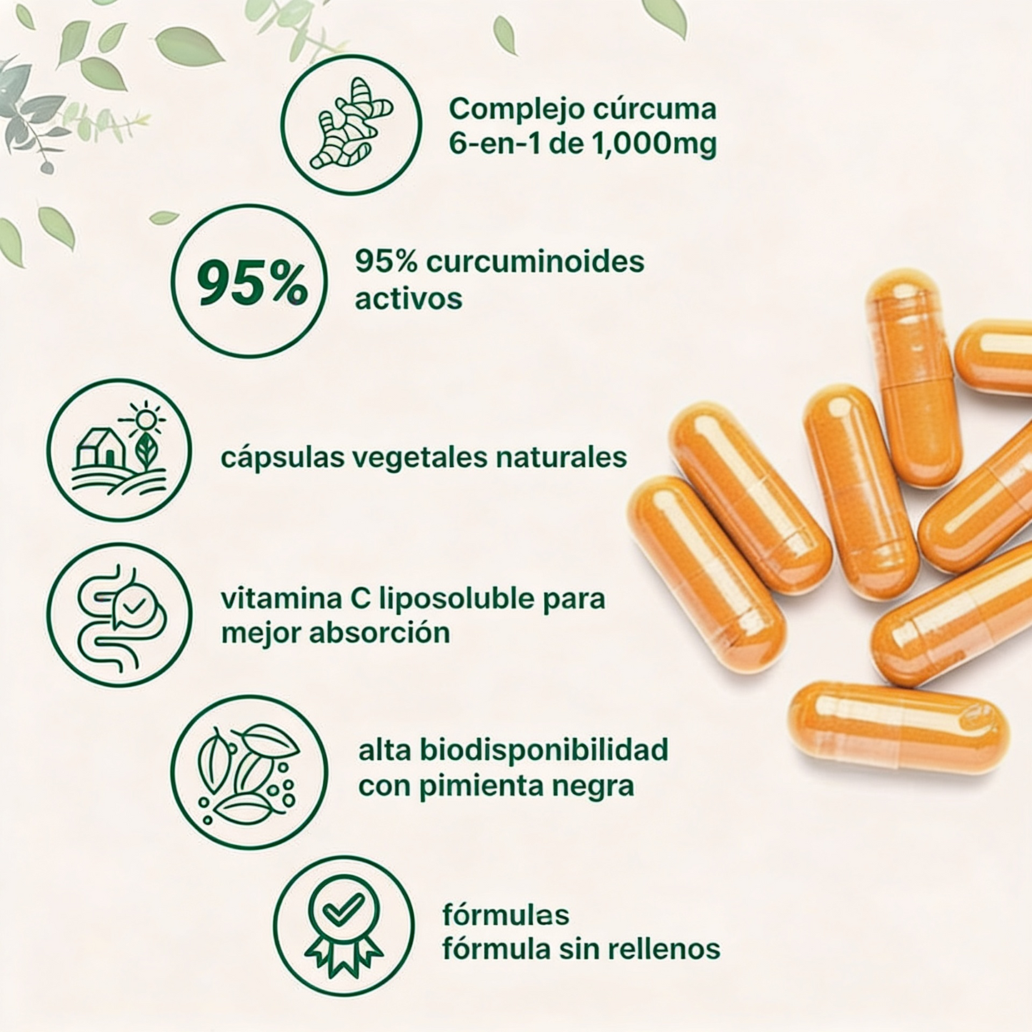 Telora Cúrcuma Pro 1000mg (Pack de 120 Cápsulas)