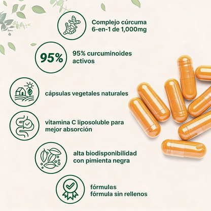 Telora Cúrcuma Pro 1000mg (Pack de 120 Cápsulas)