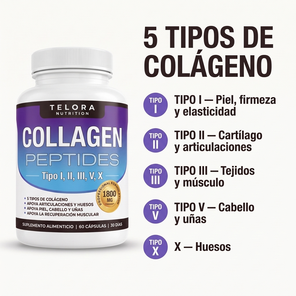 Los cinco tipos de colágeno, uno a uno
